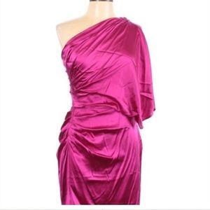 Aidan Mattox One Shoulder Sheath Dress